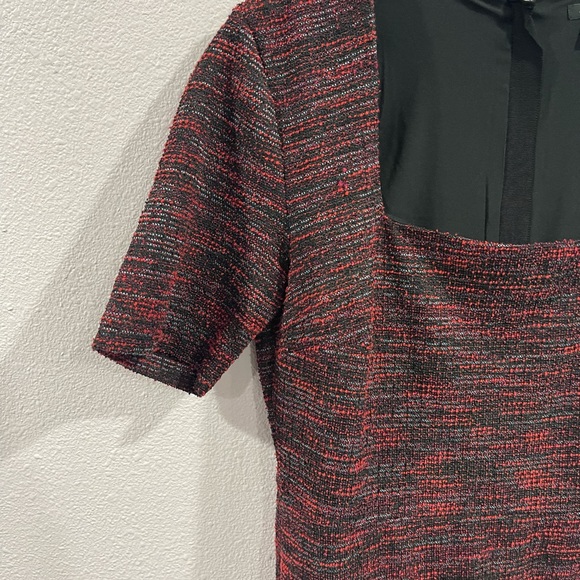 Ann Taylor Boatneck Tweed Sheath MIDI Dress Sz 8 - Picture 4 of 5